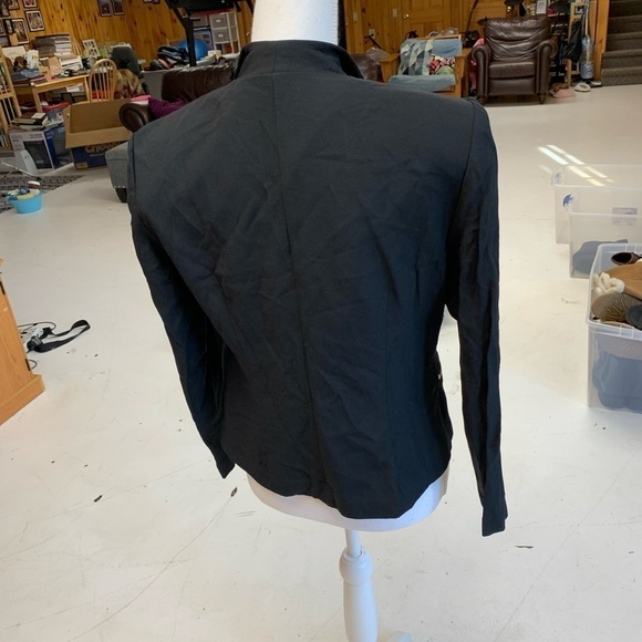 Dani Max petite vintage black blazer 8P side zip pockets bikercore - Picture 2 of 3